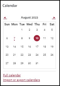 calendar