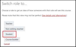 switch role to student