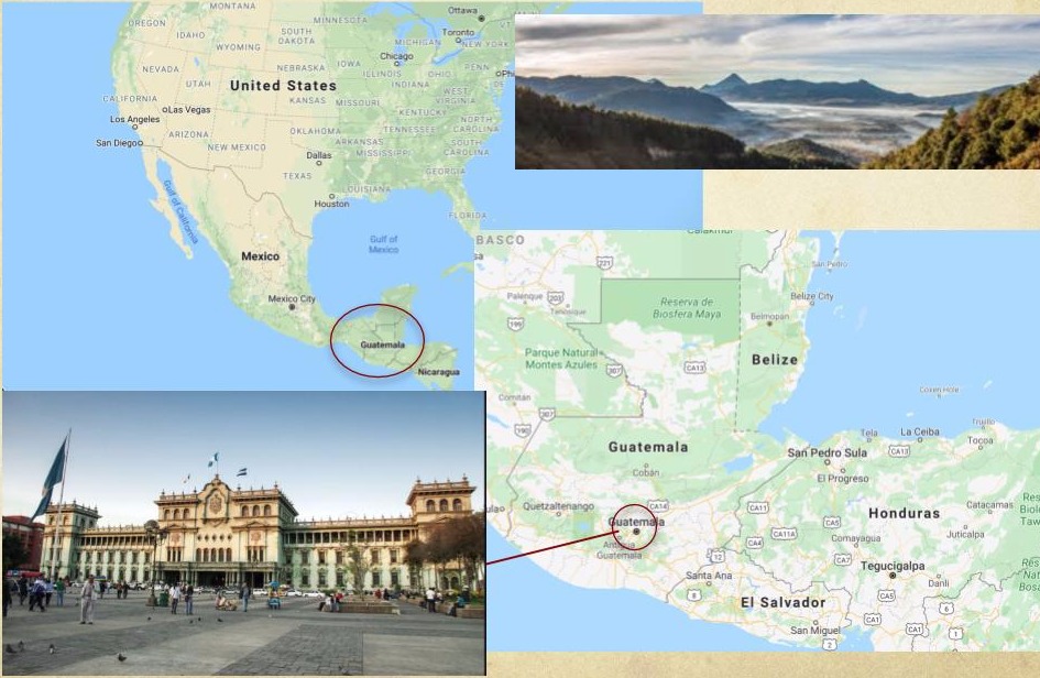 Guatemala map and city